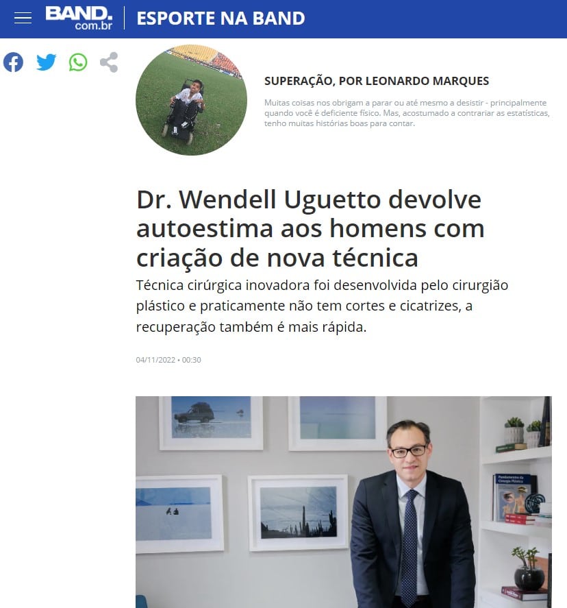 Dr Wendell Uguetto Reportagem Bandeirantes Ginecomastia
